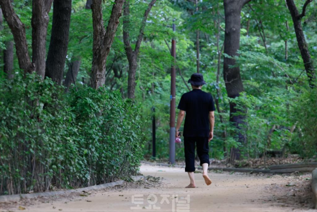 ﻿송파구가 소개하는 도심 속 ‘숨겨진 휴양지 3선’ 오금공원 산책로 맨발걷기.jpg